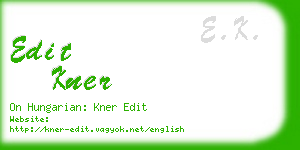 edit kner business card